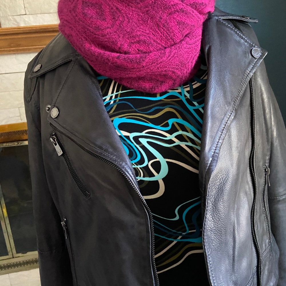 Moto leather jacket, NWOT, buttery soft, size L